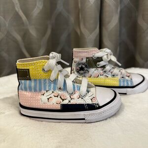 Converse Chuck Taylor All Star Patchwork High-Top Little Girls Sneakers